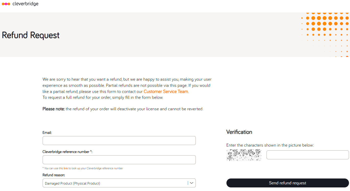 How to receive refund from cleverbridge