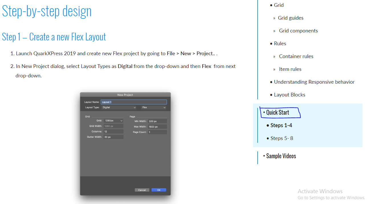How to create a website using QuarkXPress 2019?