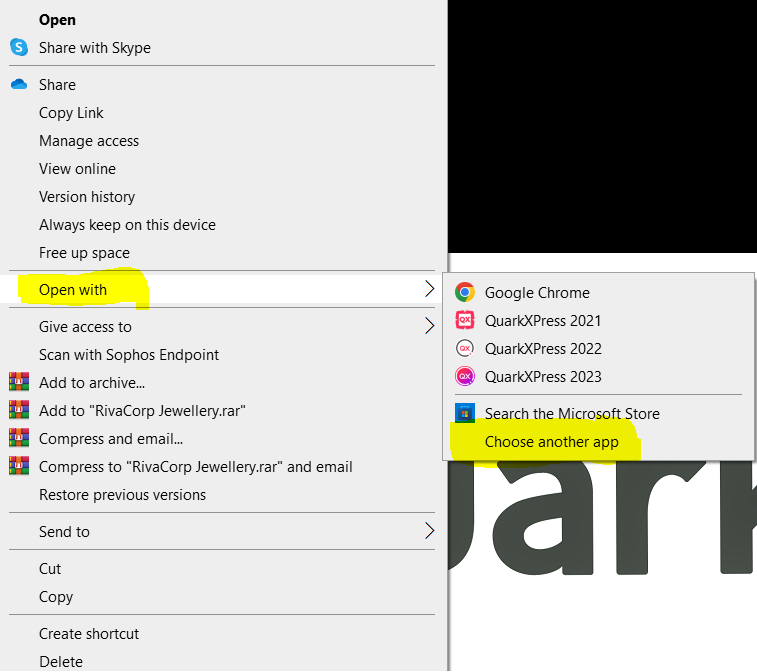 How to set QuarkXPress as default application to open Quark files.