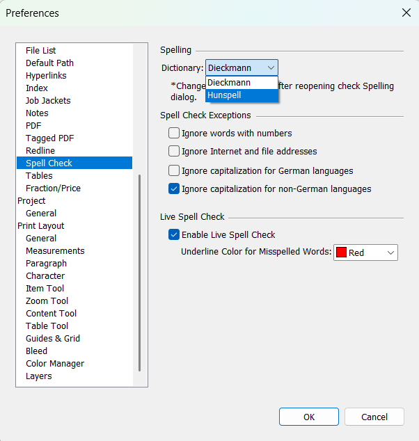 How to enable Live Spell Check Hunspell in Quark 2025